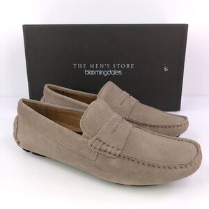 The Men’s Store Bloomingdales Dark Grey Penny Driver Loafer Shoes